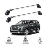HYUNDAI PALISADE 2020 ve 2023 TRX2 Thunder Carrier Barres transversales pour galerie de toit 2 barres